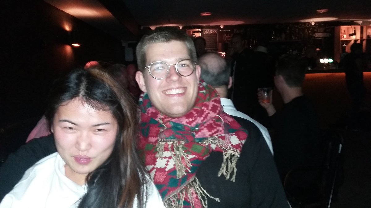 jchillerup's tweet photo. Me and @LauraNaBl just HAD to have a selfie with Mr. Binney #cphdox #thinthread https://t.co/Kf9Y7rqryi