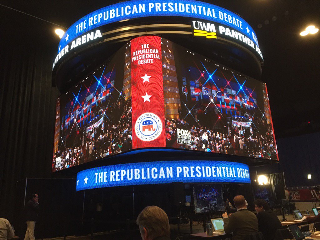 Here's my view for tonight's #GOPDebate in Milwaukee. The undercard is starting in just a few minutes.