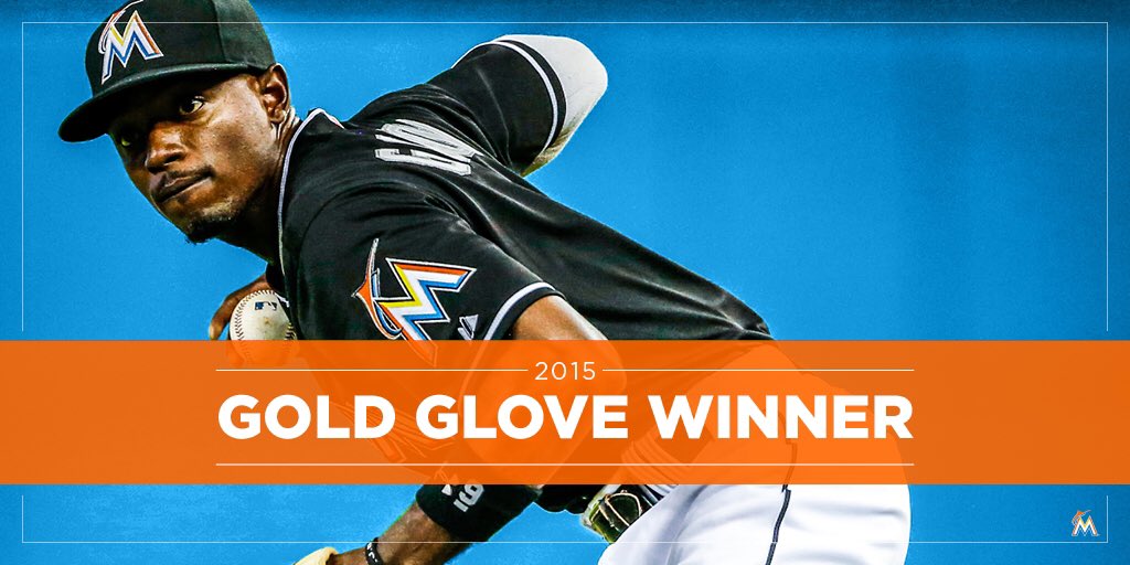 Miami Marlins (@marlins) on Twitter photo Congratulations to <a href="/FlashGJr/">Dee Strange-Gordon</a>, recipient of the 2015 National League Gold Glove Award! #CongratsDee Congratulations to <a href="/FlashGJr/">Dee Strange-Gordon</a>, recipient of the 2015 National League Gold Glove Award! #CongratsDee