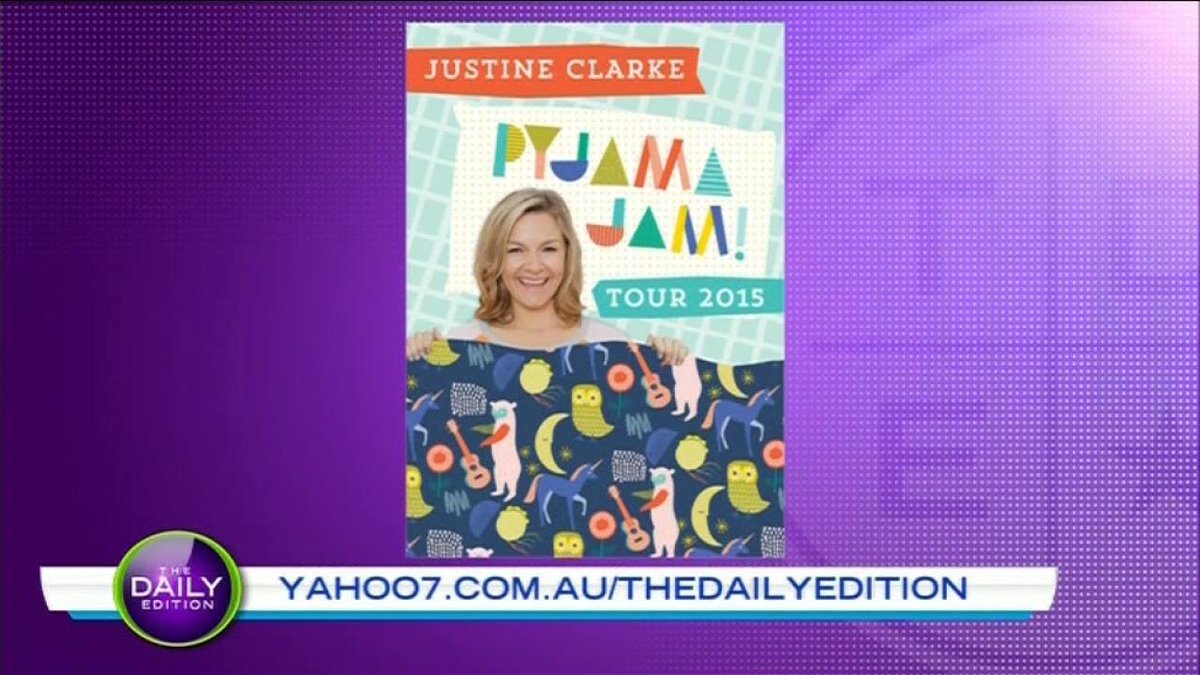 DailyEditionOn7's tweet image. Get all the details on @_justineclarke_'s #PyjamaJam tour on our website: au.tv.yahoo.com/the-daily-edit… #TDE7