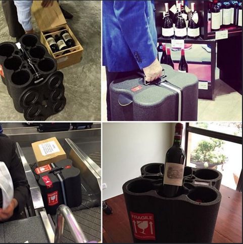 VintecClub's tweet photo. Testing the #Transbottle with 6 bottles of 1998 #LafiteRothschild during a #Honkong to #Sydney trip - PERFECT! #wine https://t.co/aw7zU1ciRR