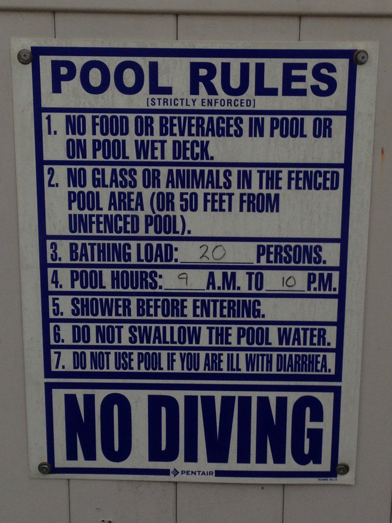 WWagenmakers's tweet image. No. 7...riiiight...#pooladventures #rules #swimmingpool