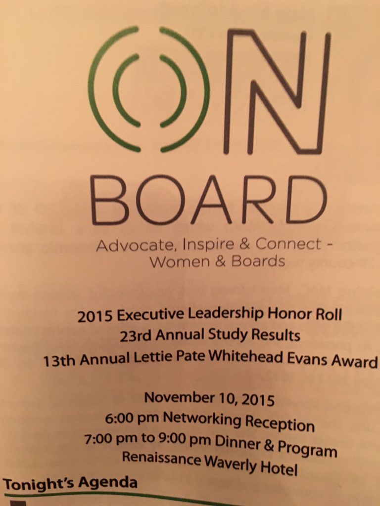 BAT5311's tweet photo. #OnBoardEvent Hala Moddelmog giving keynote at @OnBoardGA Awards Dinner https://t.co/OcilYQcdUj