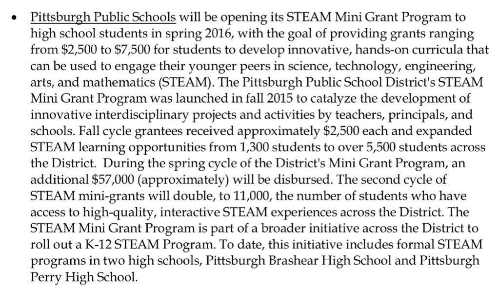 Learn21Tech's tweet image. Love seeing the Pittsburgh region mentioned so many times in @WhiteHouse #NextGenHS #RemakeLearning