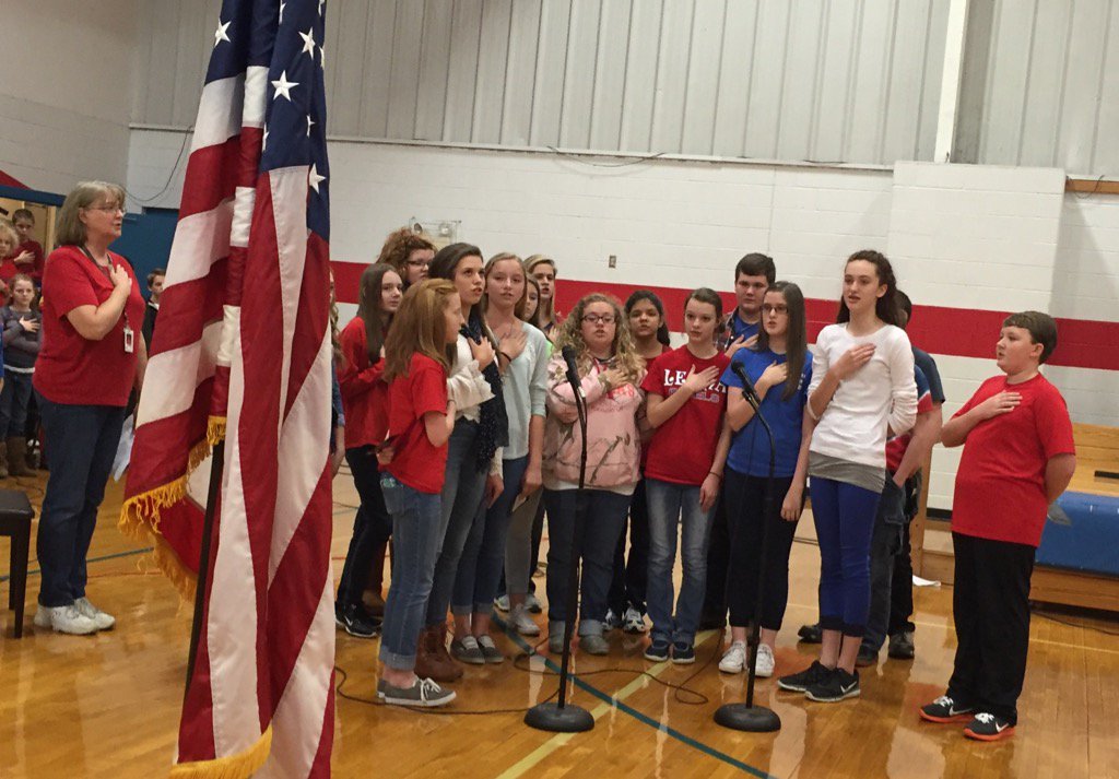 A wonderful Veterans Day program today! Such a huge crowd!! Thanks for the opportunity to honor you!!#lcsspride