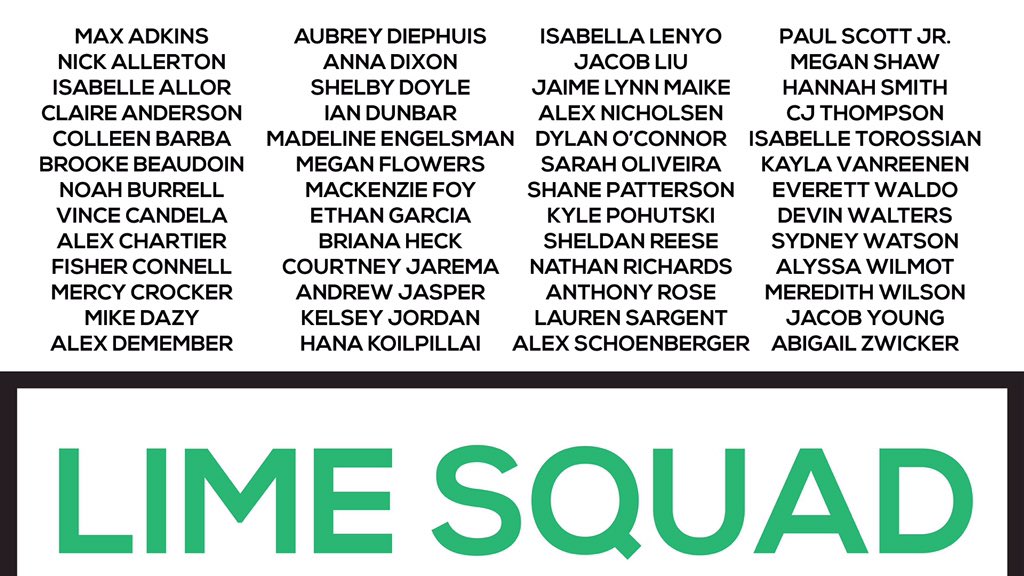 thisis707's tweet photo. Lime! Squad up! Pack your bags with your color - be ready for Squad Wars! #707FallRetreat #707LimeSquad https://t.co/clrlLu1jP2