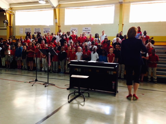 Todd-Grant students sing "America the Beautiful" to honor our veterans! Great job students! #thank you veterans!