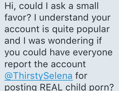 EVERYONE PLEASE REPORT @thirstyselena ⬅️
