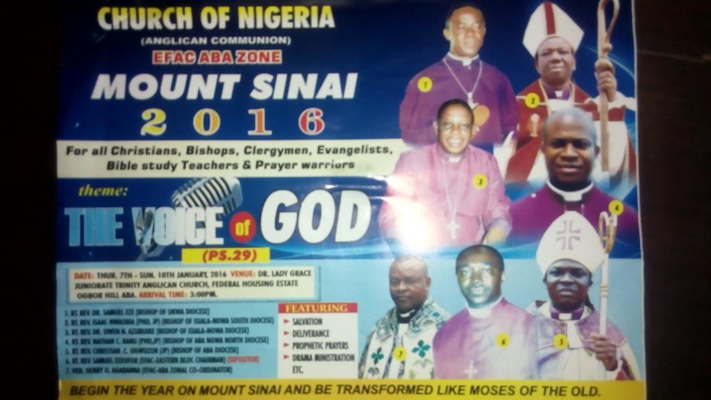 Begin 2016 on MOUNT SINAI!
(ANGLICAN COMMUNION)EFAC ABA ZONE invite U 2 her prayer retreat <a href="/TRINIY/">TRINITY LE</a> ANG. ABA 7-10 JAN