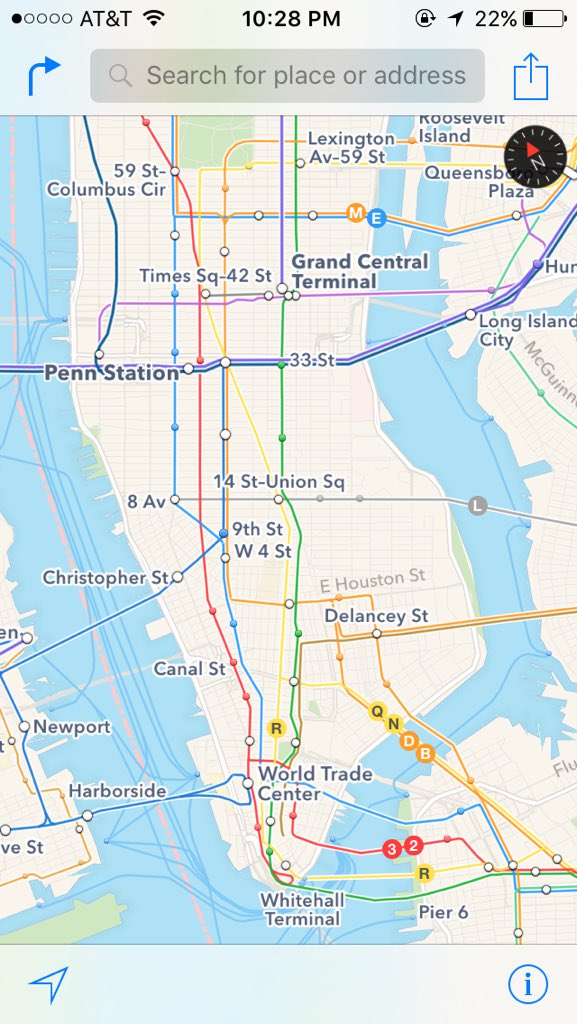 hannahpoo's tweet photo. Hallelujer NYC map is now on MAPS so I don't have to infer where train stations are evR again https://t.co/M1eEXI95rJ
