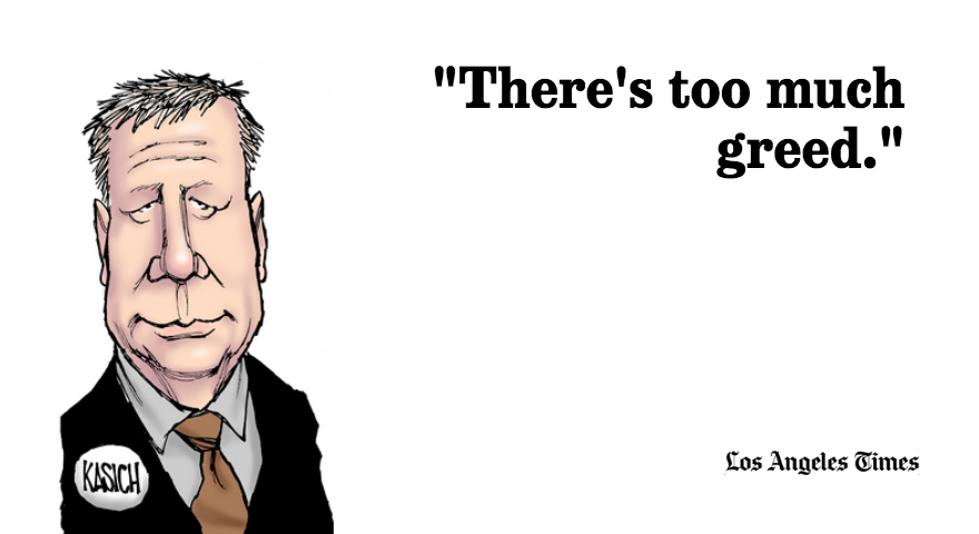 latimes's tweet photo. Kasich on Wall Street. https://t.co/olnhaQ1kz9 #GOPdebate https://t.co/vyPqGn5HWo