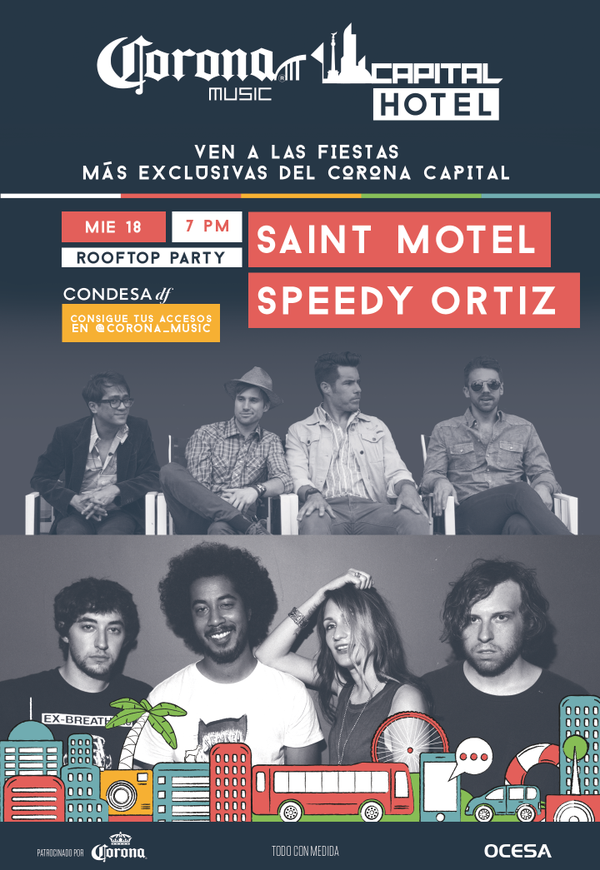 HypeAndTracks's tweet photo. ¡The Drums, Speedy Ortiz, Miami Horror, y más, en Corona Capital Hotel! Conoce los detalles: https://t.co/x3tNskNMD2 https://t.co/QmAbpHdUzW