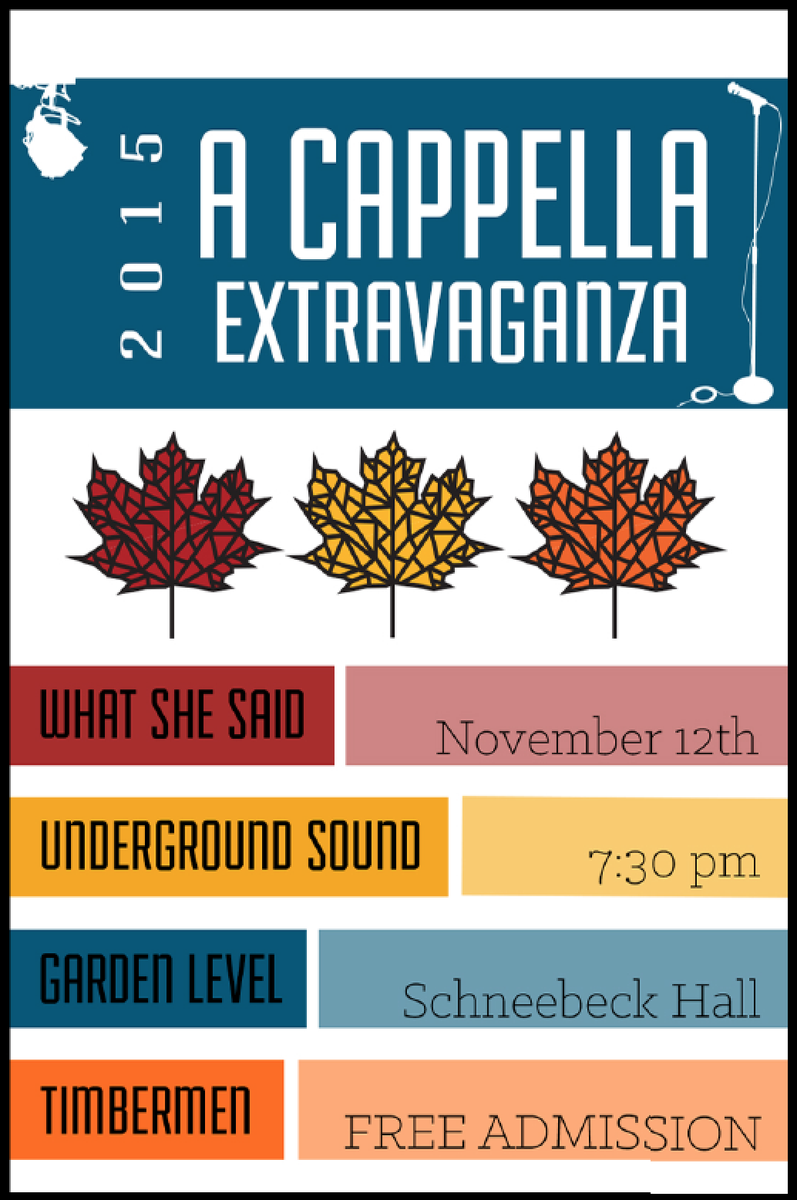 univpugetsound's tweet photo. TONIGHT: Hear ALL of Puget Sound's a cappella groups perform, 7:30 p.m., in Schneebeck Concert Hall! FREE https://t.co/7ZwCuqCXRz
