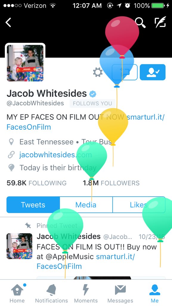  yo jacob whitesides since i\m still awake, happy birthday you young adult you. 