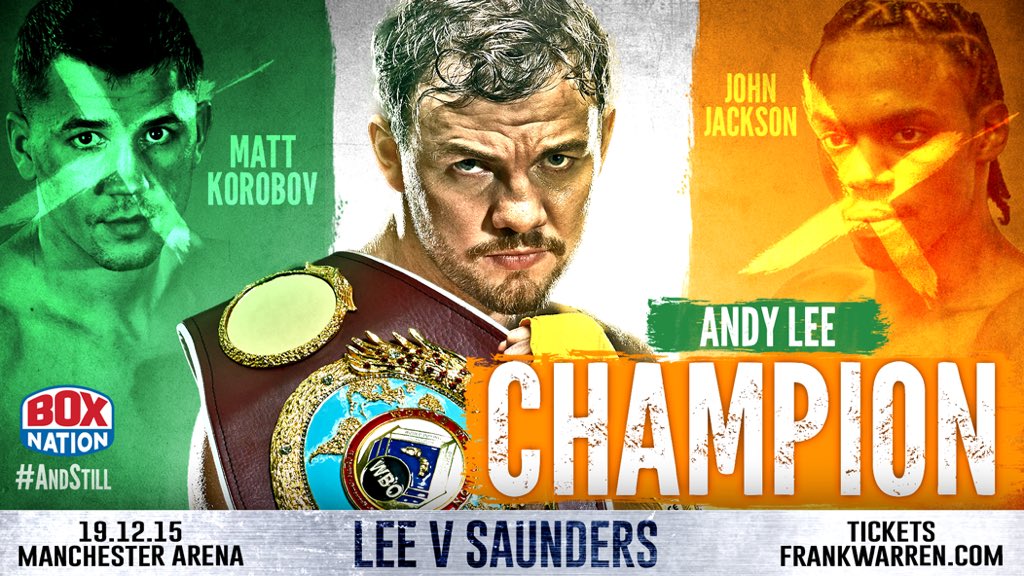 FrankWarren's tweet image. RT if you are backing World Champion Andy Lee to retain his world title on Dec 19 #LeeSaunders #AndStill