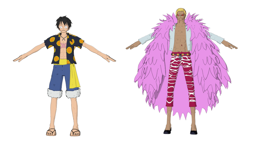 thp_chimera's tweet photo. luffy and doflamingo models #luffy #doflamingo https://t.co/IGeUOei3y5