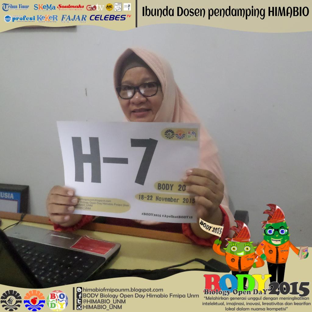 HMJBiologi_UNM's tweet photo. H-7 BODY 2015 @MksEventcom @SoulMaksMagz @keker_fajar @tribuntimur @Profesi_Online #BODY2015 #SemangatPanitia https://t.co/zZztlhcCTA