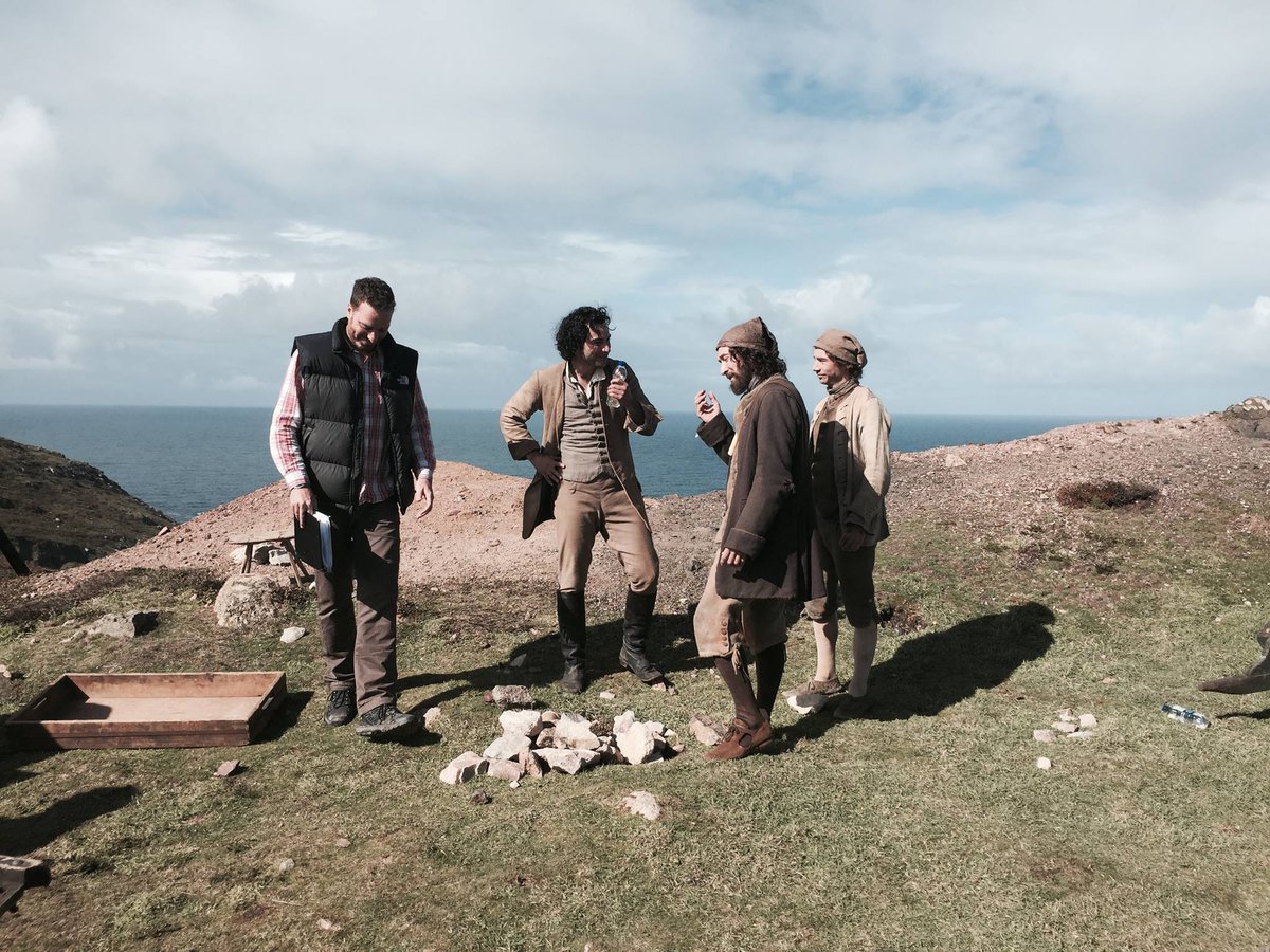 Director Will has his work cut out for him with this motley crew! #BehindTheScenes #Cornwall #Poldark
