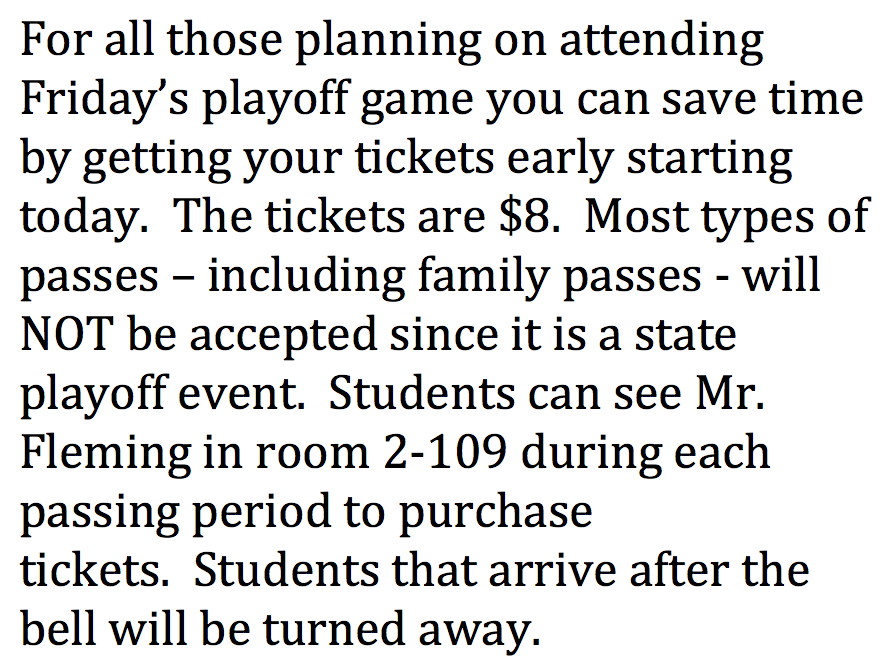 rrhsknights's tweet photo. Going to the game Friday? Save time and pre-purchase your tickets during school. #BeatLecanto https://t.co/0pBxkaxJjq