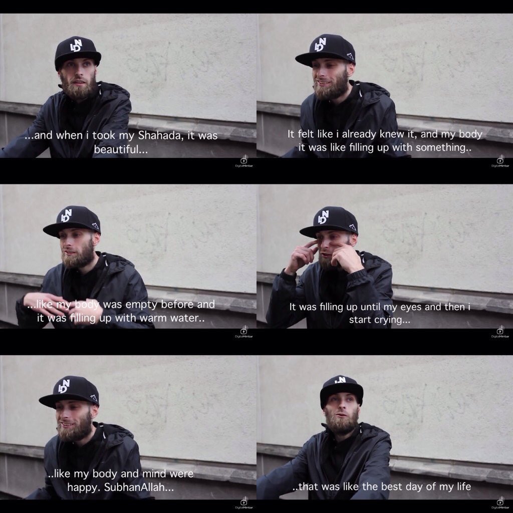 saadabdulhai's tweet photo. Subhanallah new muslim explains how it felt when he took his Shahada https://t.co/v3KKuJi5U9