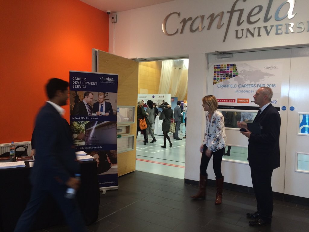 It's started! Welcome to #Cranfield Careers Fair 2015 <a href="/cranfieldmngmt/">Cranfield Management</a> <a href="/CranfieldUni/">Cranfield University</a>