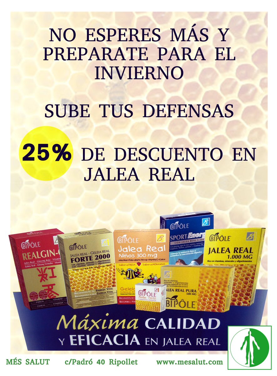 MesalutRipollet's tweet photo. En Més Salut tenemos una gran variedad de jaleas reales. ¡Ahora todas con un 25% de descuento! ¡Aprovéchate! https://t.co/dZpnTlcCXy