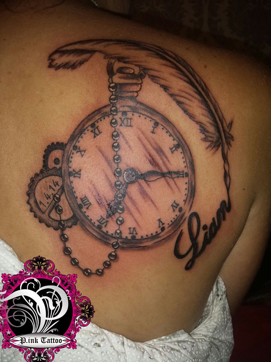 Feder Bild Tattoo Feder Mit Namen