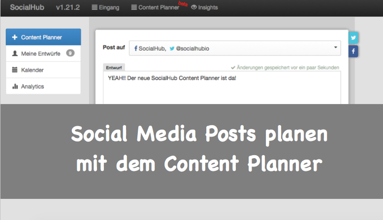 teammaloon's tweet photo. *Neues SocialHub-Feature* Mit dem Content Planner Social Media Posts ganz einfach planen: https://t.co/4LITErBJat https://t.co/4KlLmcrDZQ