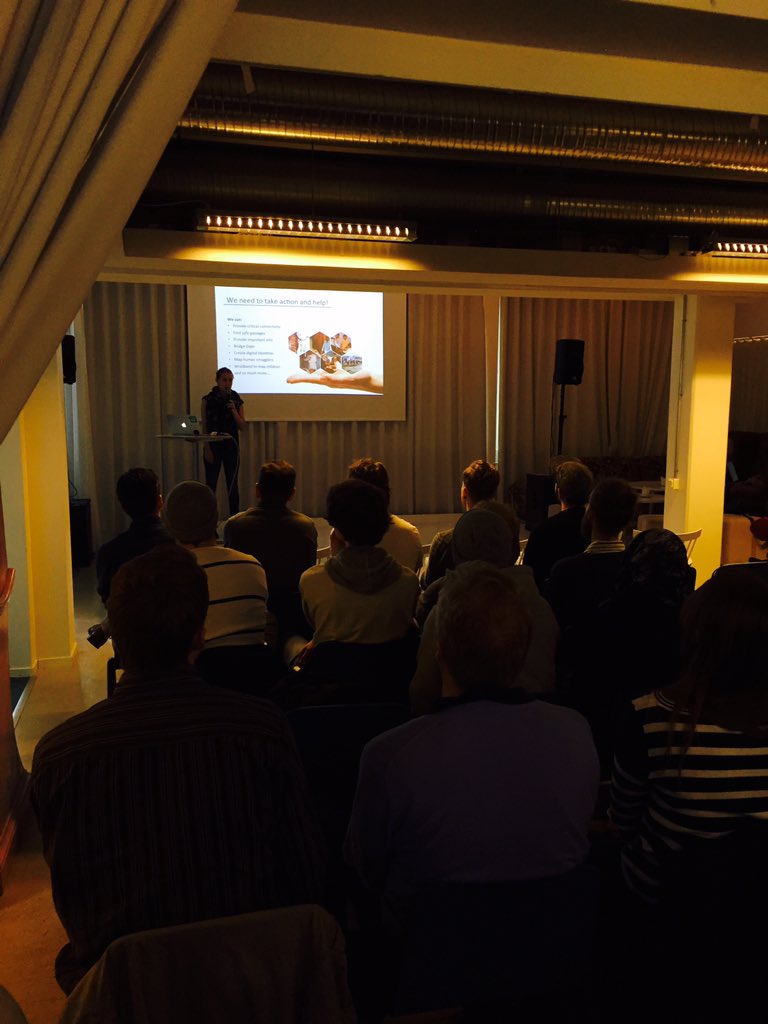 Andreas_Gust's tweet image. Inspirational session @minc @OpenHackGR8CPH #codeforhumanity #techforgood @MSF_Sweden #bluemix #nodered #Ushahidi