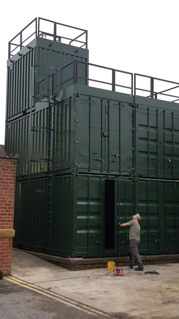 AbleModular's tweet image. Custom design and build for confined space training made from recycled 20yr old shipping containers #bespoke #green