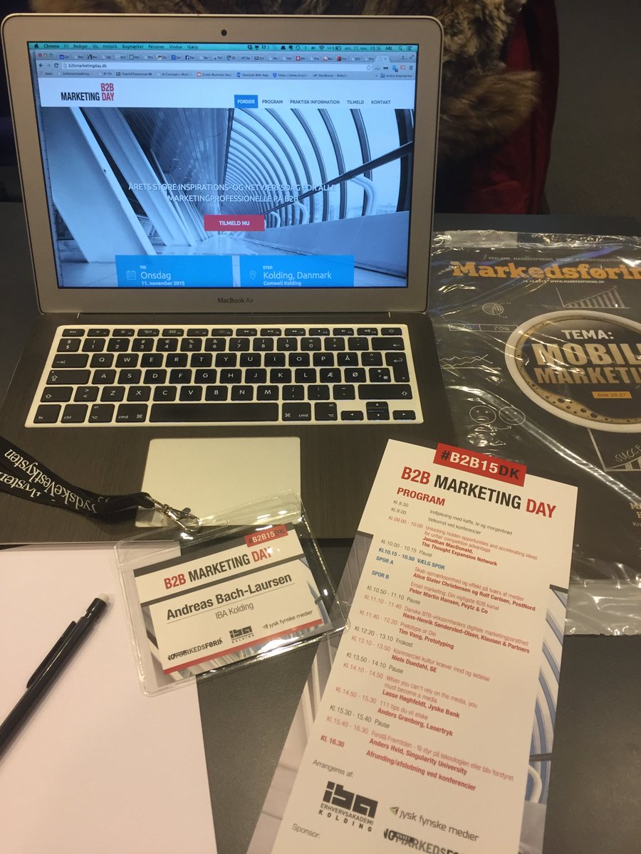 AndreasBachDK's tweet photo. B2B Marketing Day er igang med første oplæg om de skjulte muligheder og unfair konkurrencefordele.#b2bdaydk #b2b15dk https://t.co/E1dIiQOT8j