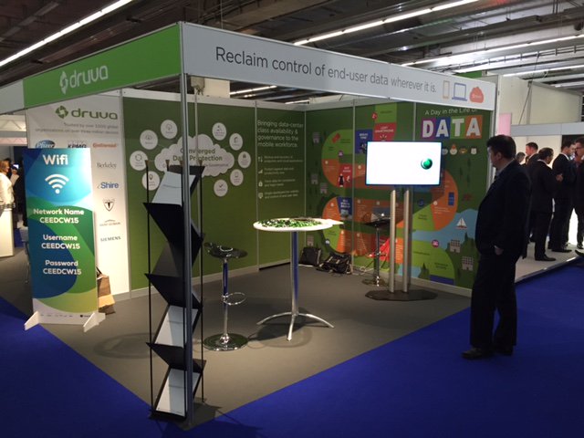 BB_Druva's tweet photo. Ready to go with day 2 of @CEEFrankfurt @druvainc @ThePackerMan #ceef2015 booth 635 https://t.co/J6EU5z6Dmy