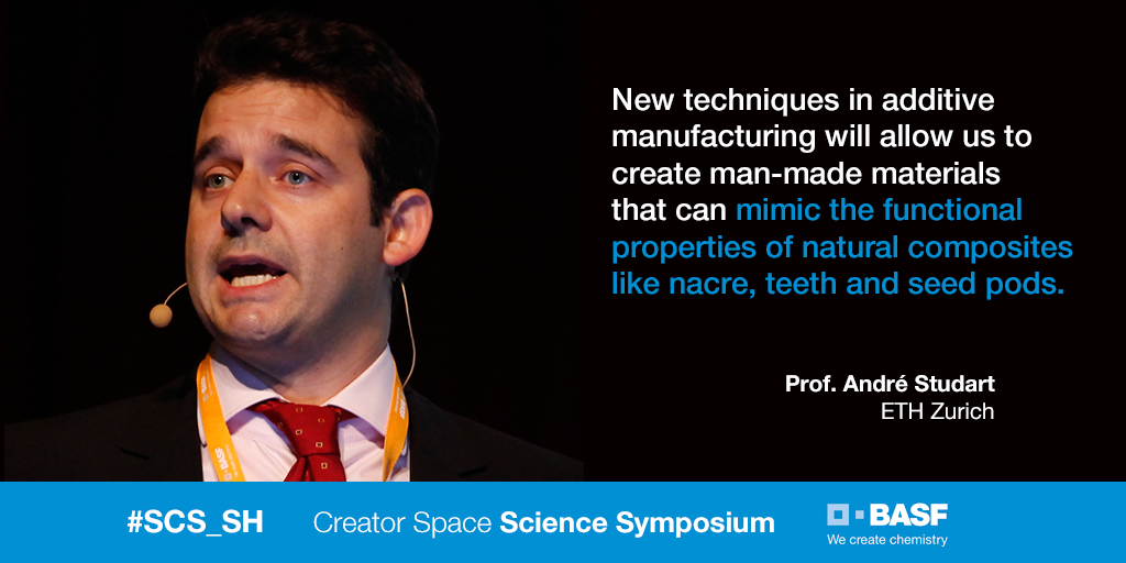 BASF_Asia's tweet photo. New techniques and materials can give designers more freedom -- André Studart (ETH Zurich) at #SCS_SH https://t.co/lkIUgpnLKb