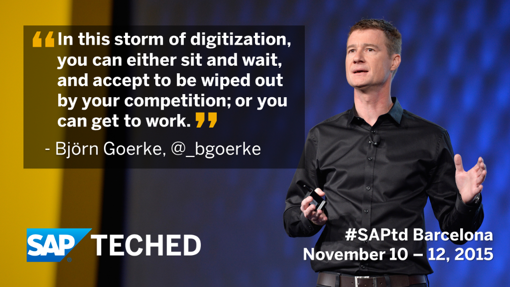 SAP's tweet photo. "One small step for you, but a giant leap for your business!" -@_bgoerke #SAPtd https://t.co/ymxtzlk9eK