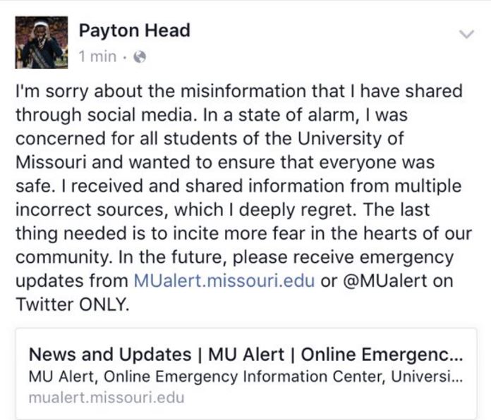 noskysplitscree's tweet photo. @xGrumpyOldManx Probably because just like the stuff the #Mizzou #MSAPresident disseminated, it's untrue. https://t.co/H7eK6JcOdB