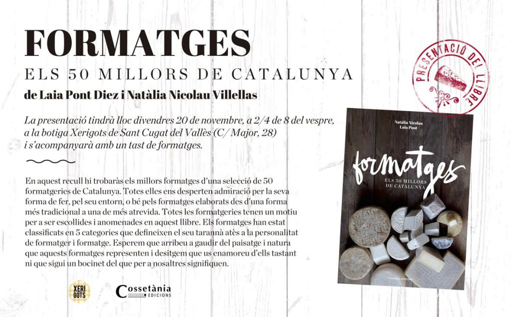 blocdeformatges's tweet photo. Presentem Formatges, els 50 millors de Catalunya amb tast a Xerigots a Sant Cugat https://t.co/jTvwRINiwr https://t.co/U6JzhJ4W8X