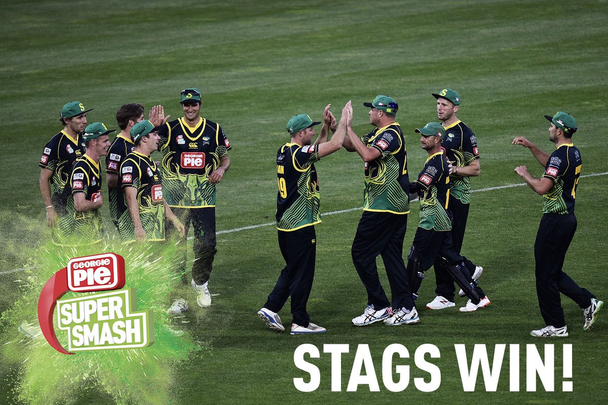 SuperSmashNZ's tweet photo. Unbelievable finish @cdstags trump @aucklandcricket Aces with over in hand! Clarkson 64*off 48, Kain 19*off 7 #csvaa https://t.co/QdnDYUOwt3