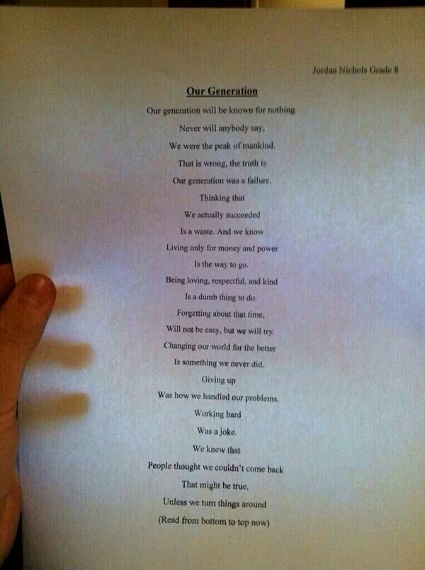 FunnyPicsDepot's tweet photo. An 8th grader wrote this 😩🙌 https://t.co/mTMwouZWCs