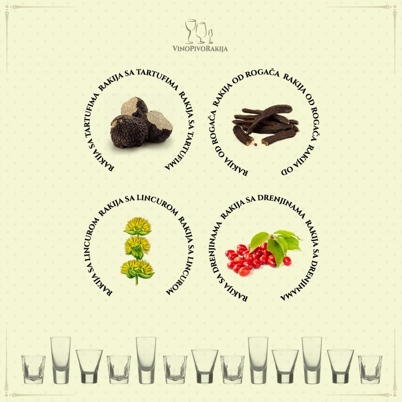 VinoPivoRakija's tweet photo. U svetu drugačijih rakija...
#rakija #rakia #tartufi #truffles #rogac #drenjina #lincura 
https://t.co/uUfiGFYAyh https://t.co/vtZeBvU6Cf