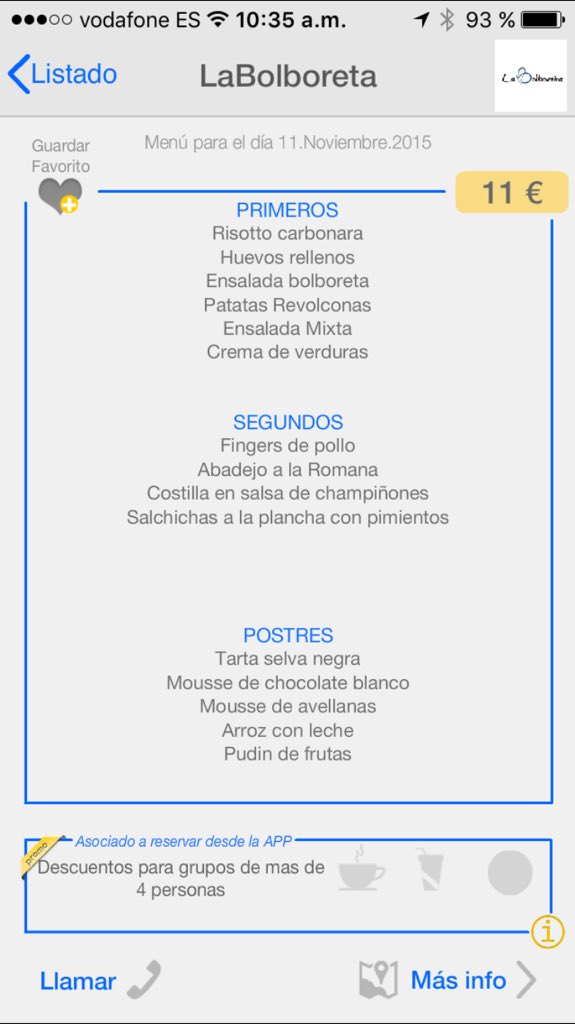 bolboretarest's tweet photo. Nuestro menú del día de hoy https://t.co/kGjwEsex6p