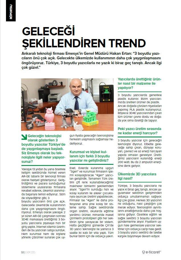 Geleceği Şekillendiren Trend: 3 Boyutlu Yazıcılar <a href="/3d4eprinter/">3D4E</a>