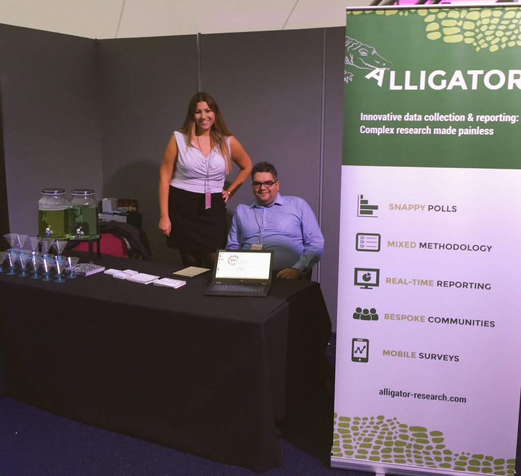 Come and visit Alligator's stand at @MediatelNews Media Playground if you're here! Apple martini anyone? #MTplay