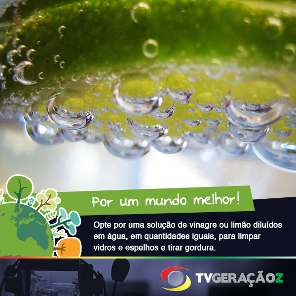 Para limpar vidros sem precisar usar produtos caros, use uma solução de vinagre ou limão diluídos em água.

#dicas