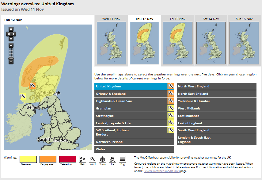 metoffice's tweet image. AMBER severe weather warning has been issued as #StormAbigail could bring gusts of up to 90mph #WeatherAware