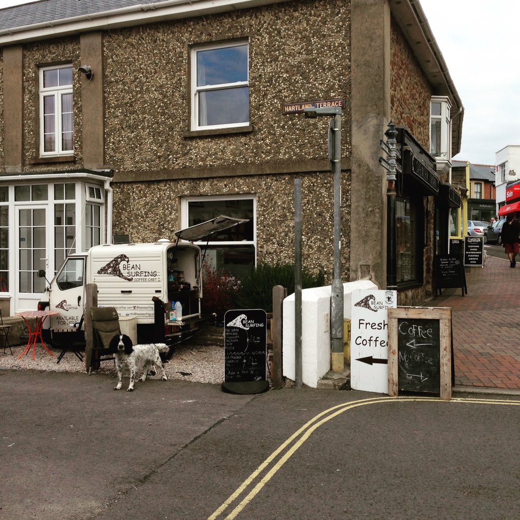 The coffee is on so swing by for some beantastic goodness #bude #coffee #cornwall