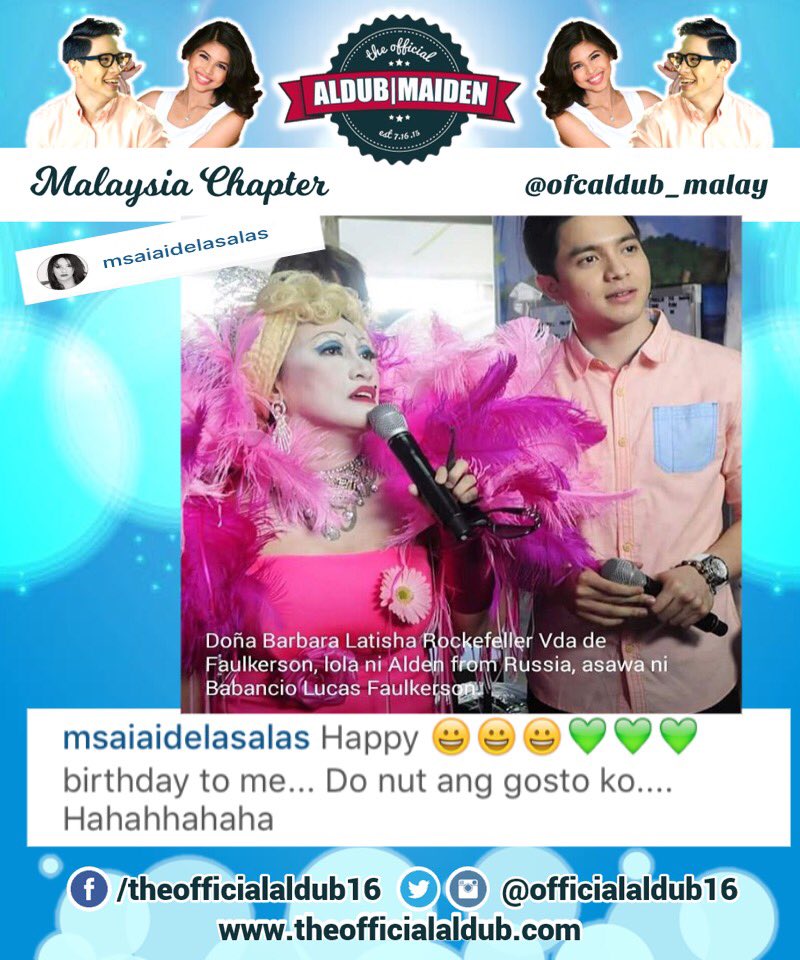 Happy Birthday.Ms Ai Ai De las Alas
More years to come and good health. 