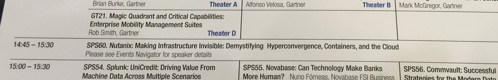 Nutanix_EMEA's tweet image. Join us at #GartnerSYM 14.45 Room 133/134  @SynergicsBE transformation to #InvisibleInfrastructure #hybridcloud