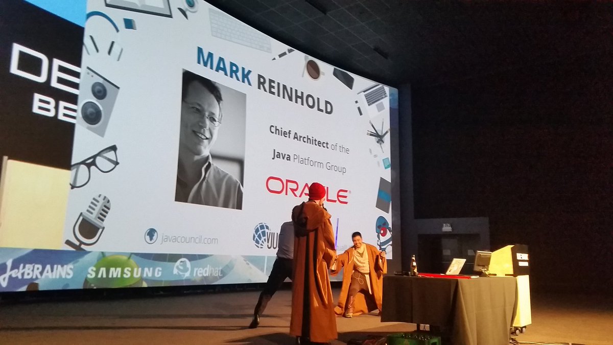 myfear's tweet image. And now @mreinhold has to defend @karianna's #20yearsofjava #wtf's! #devoxx