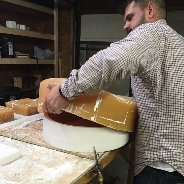 Pax_Modern's tweet photo. A bit of suction, but still drops out like a champ. #largemold #process #designprocess #design #designer #maker https://t.co/wLxk1ZNYL1