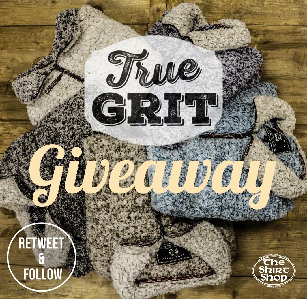 RETWEET THIS TWEET &amp; FOLLOW us for a chance to win a #truegrit pullover! Winner announced 12/7 #truegritgiveaway!